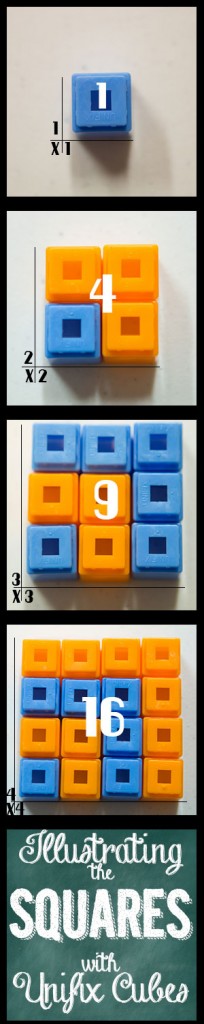 Math Squares unifix cubes