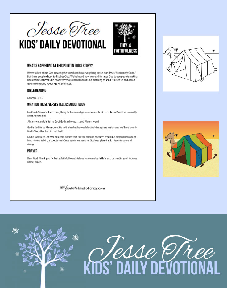 Kids Daily Devotional Jesse Tree Day 4 Advent